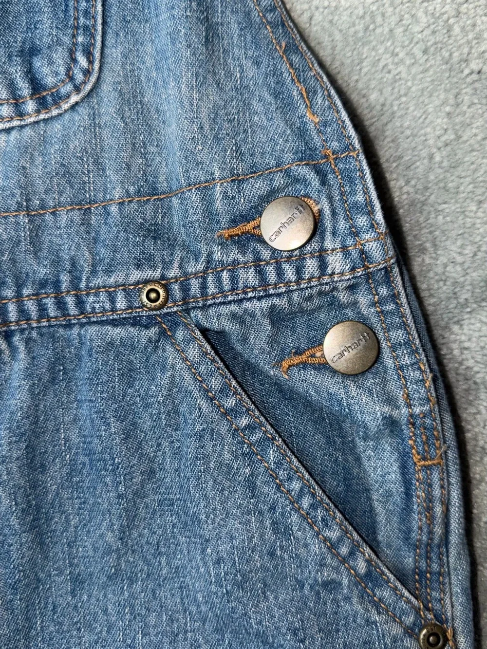Carhartt Kids Y2K Blue Denim Overalls - 2010